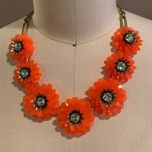 J Crew statement flower necklace